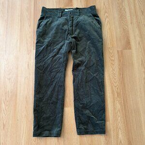 I Love Ugly Men's Size S SLIM KOBE Cropped PANT Moss Green Corduroy